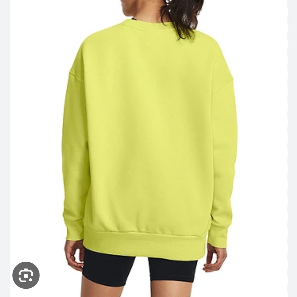 Under Armour essential oversized Lime Yellow Sweatshirt women’s M